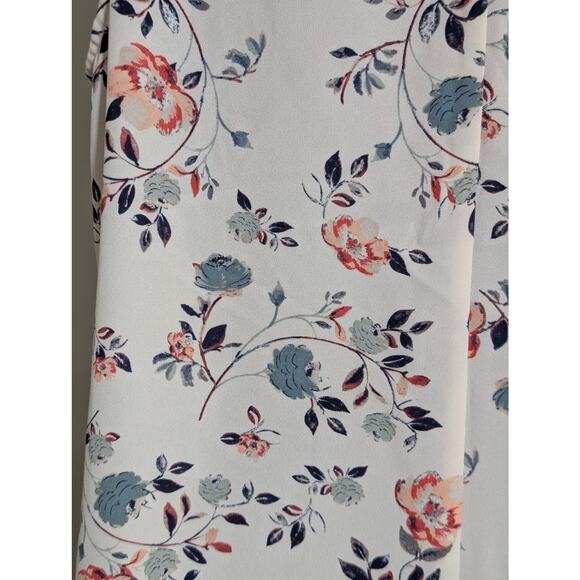 Maurices Cream Top Floral Sleeveless Flowy V Neck Blouse  XSmall - Picture 4 of 6